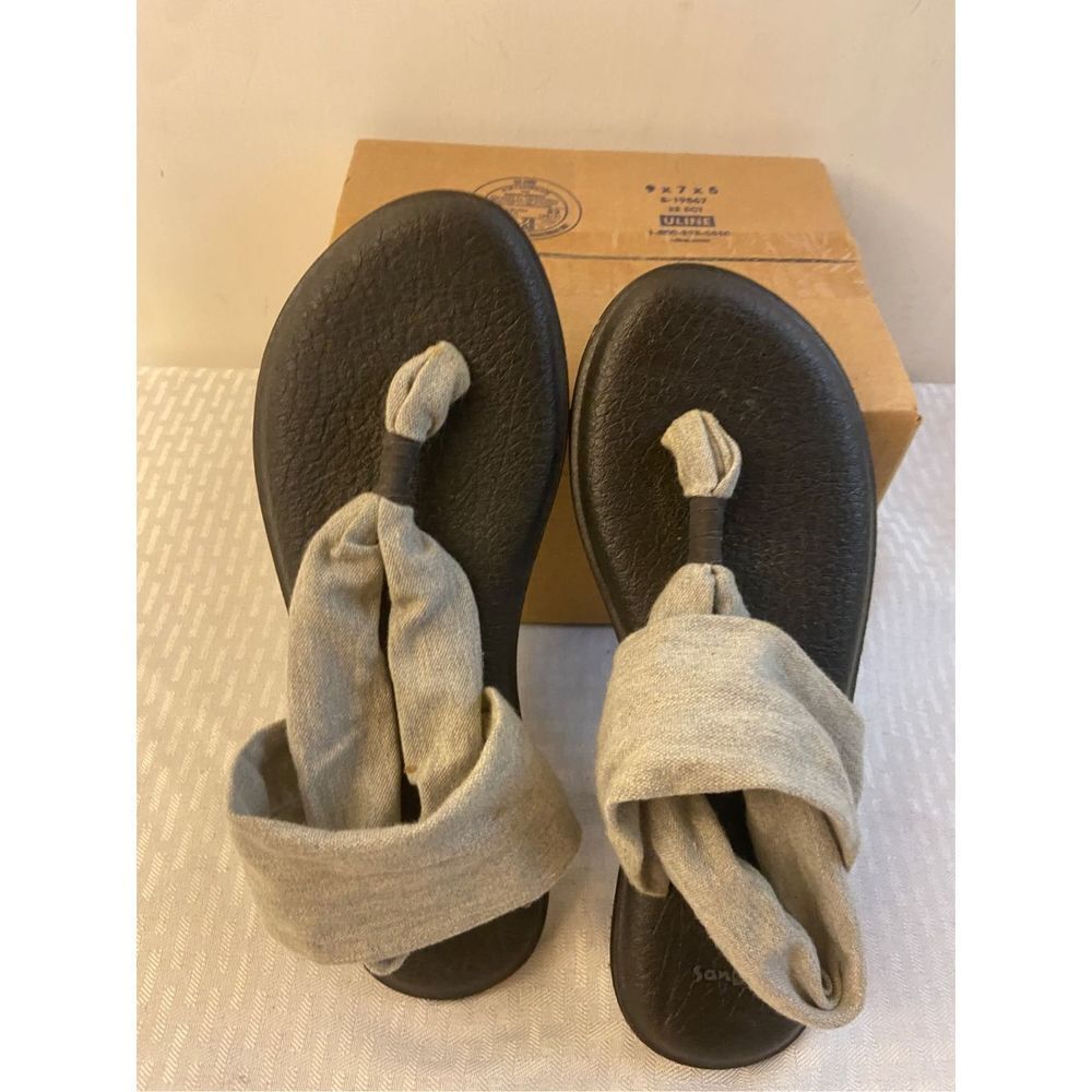 Sanuk‎ yoga sandals gray straps size 9 #sws1001
